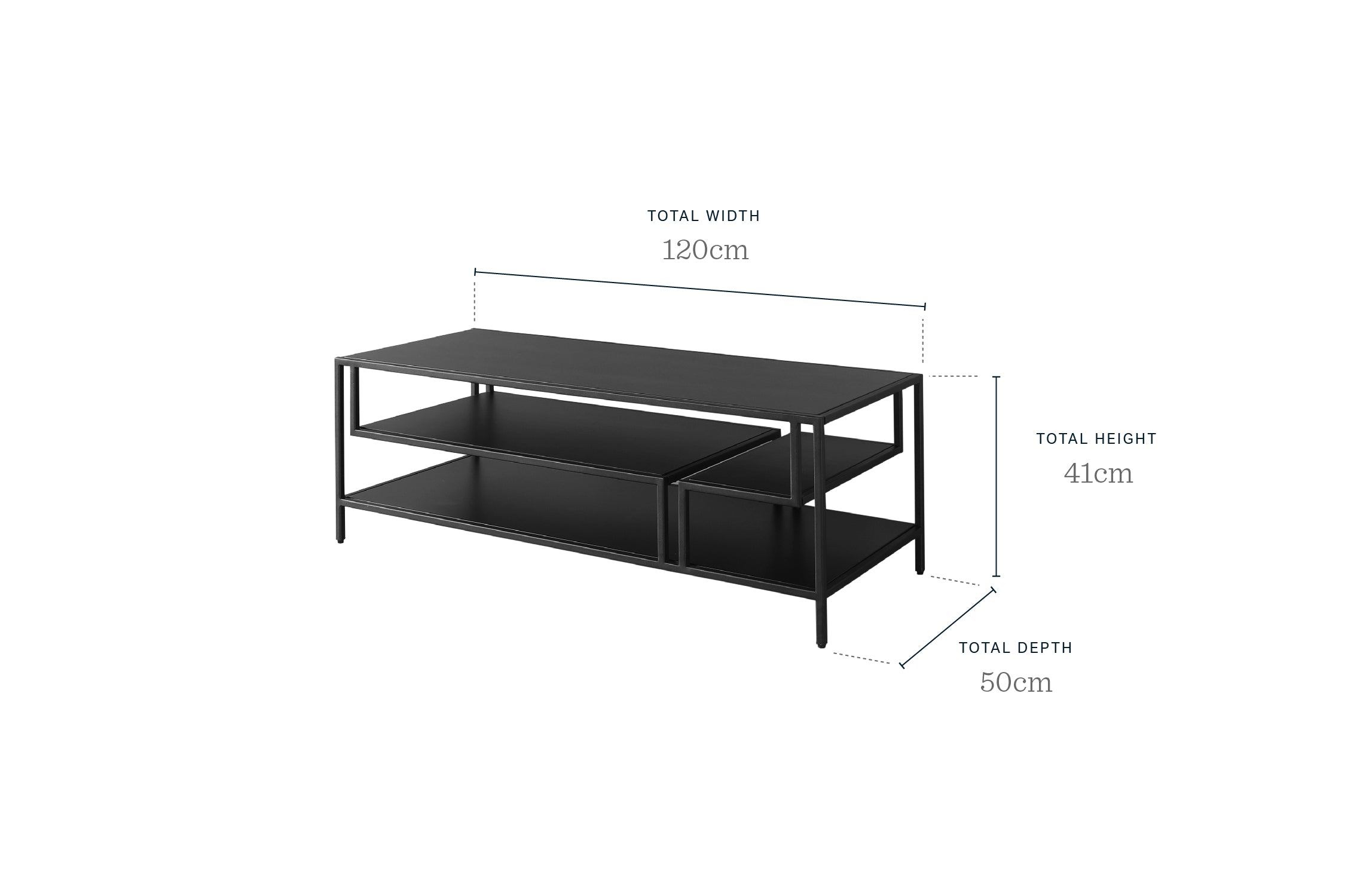 Finley Black Metal Coffee Table