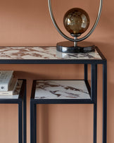 Finley white calacatta ceramic console table