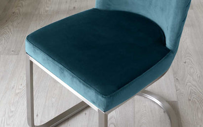 Florin Dark Teal Velvet Dining Chair (Sold in pairs)