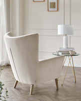 flynn velvet accent chair champagne