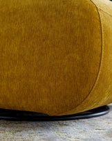 Frances ochre fabric swivel accent chair