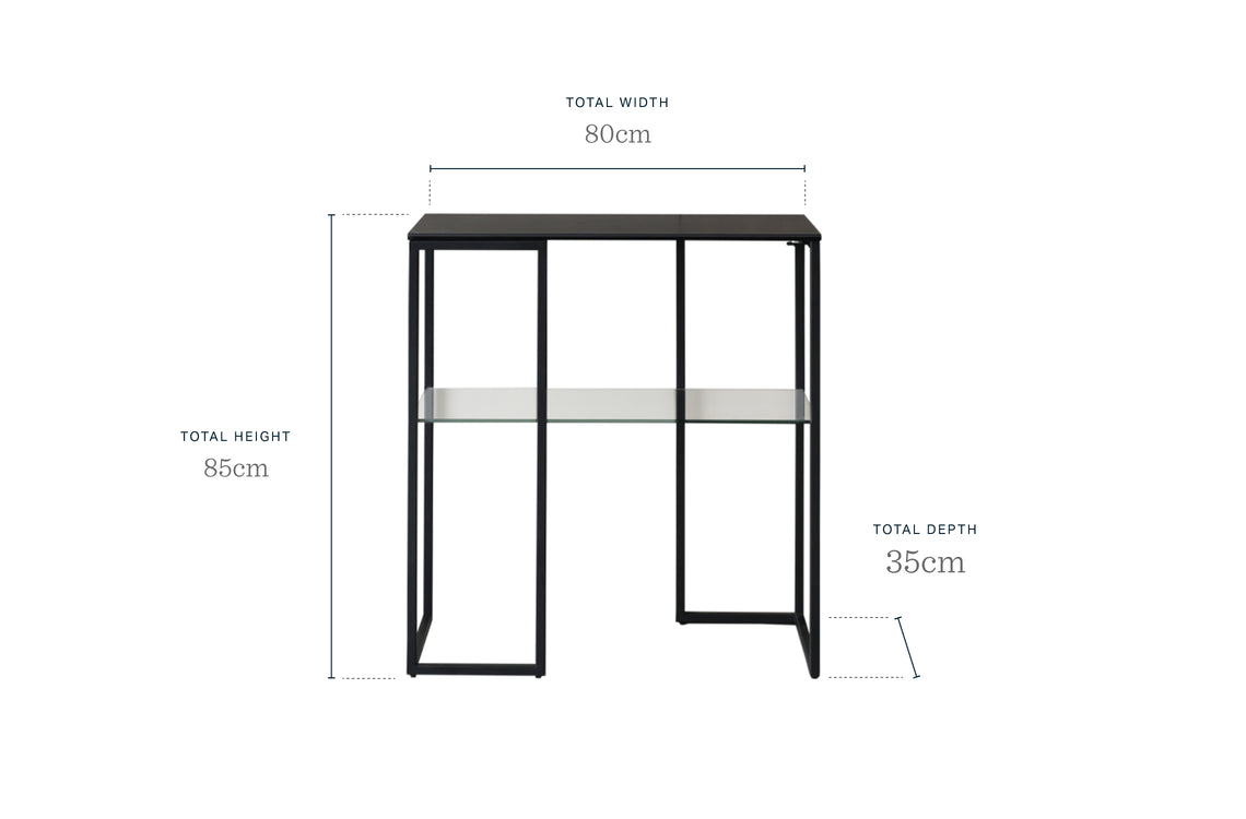 Georgia White Marbled Ceramic Small Console Table