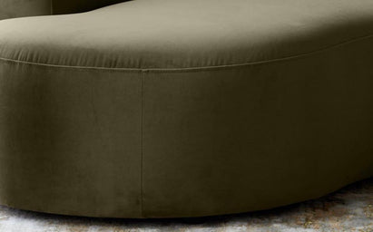 Gianna olive green velvet 2 seater sofa