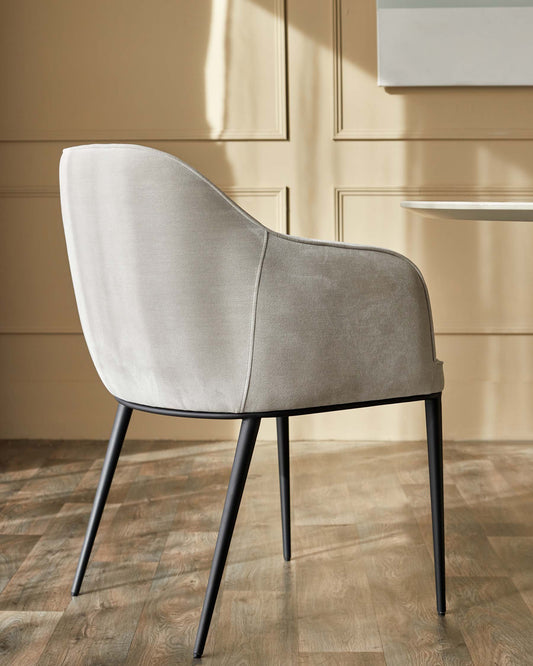 Harley light grey chenille dining chair