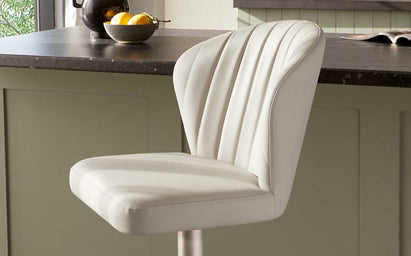 Harper Light Grey Faux Leather Barstool