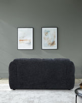 Hayes dark blue fabric 2 seater sofa