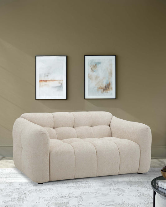 Hayes natural fabric 2 seater sofa