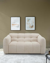 Hayes natural fabric 2 seater sofa