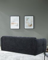 Hayes dark blue fabric 3 seater sofa