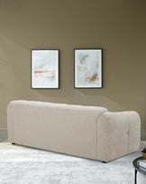 Hayes natural fabric 3 seater sofa