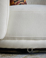 Henry Ivory Boucle Swivel Love Seat