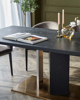 Holland black ash 10 seater dining table