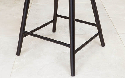 Hudson Light Grey Leather Bar Stool