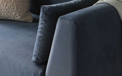 Elsie II Blue Grey Velvet 2 Seater Sofa