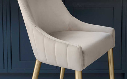 Juliana Champagne Velvet With Brushed Brass Bar Stool