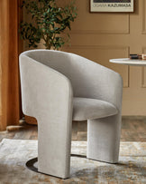 Leighton light grey chenille dining chair