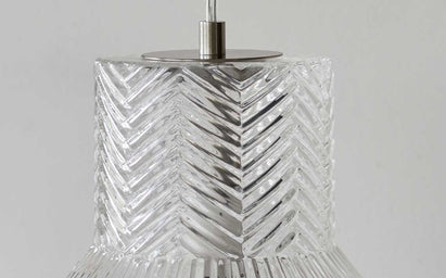 Leo Clear Glass 3 Light Chrome Bar Pendant