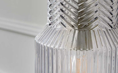 Leo Clear Glass Dual-Lit Table Lamp