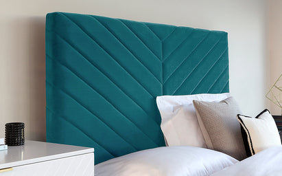 Leo Light Teal Velvet King Size Ottoman Storage Bed