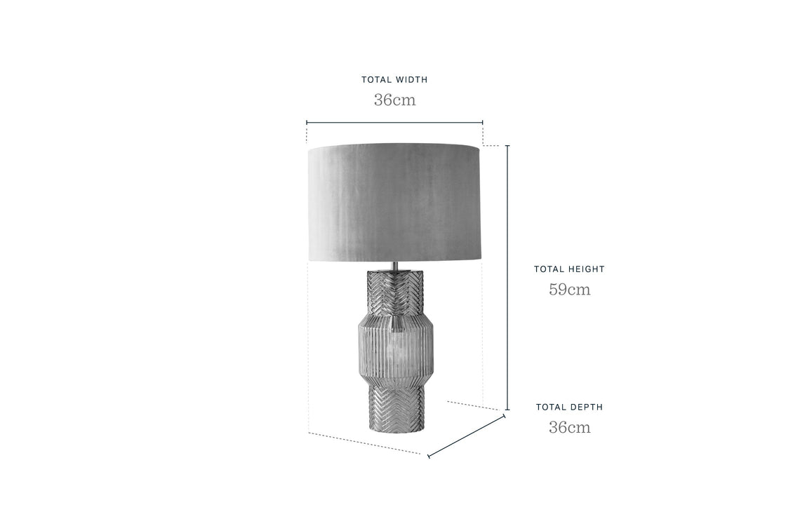 Leo Grey Dual-Lit Table Lamp