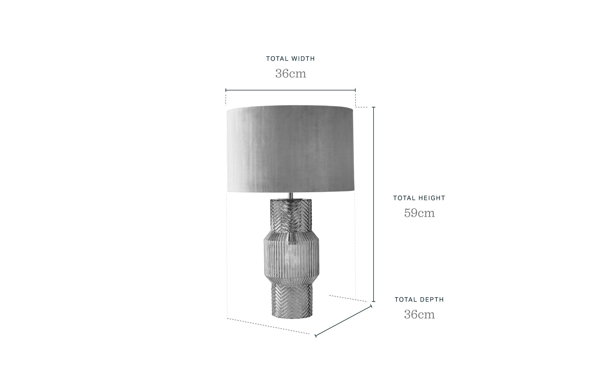 Leo Grey Dual-Lit Table Lamp