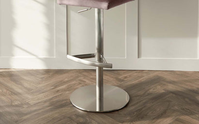 Lesley Blush Pink Velvet Gas Lift Barstool