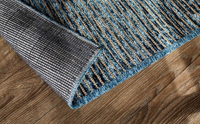 Lindall Medium Anti Slip Jute Rug Blue