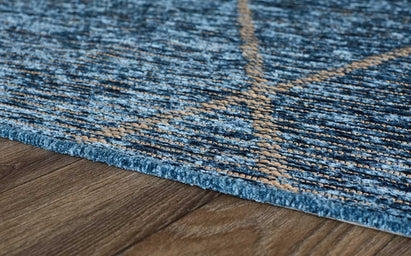 Lindall Medium Anti Slip Jute Rug Blue