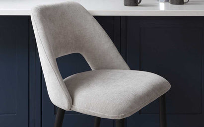 Lottie Mid Grey Fabric Bar Stool