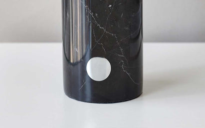 Louis Black Marble and Chrome Table Lamp