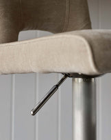 Ludo champagne fabric gas lift bar stool