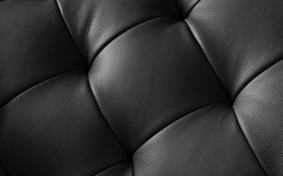 Luxe black leather armchair