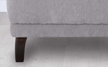 Luxe Modern Mid Grey Fabric Footstool