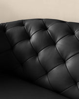 Luxe black leather armchair