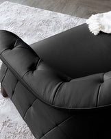 Luxe black leather armchair