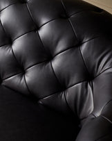 Luxe black leather armchair