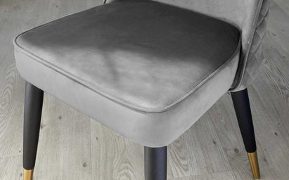 Mae Dark Grey Velvet Dining Chair (Sold in pairs)