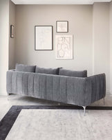 Margot dark grey fabric 3 seater sofa