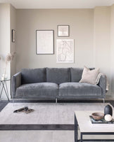 Margot dark grey fabric 3 seater sofa