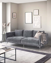 Margot dark grey fabric 3 seater sofa