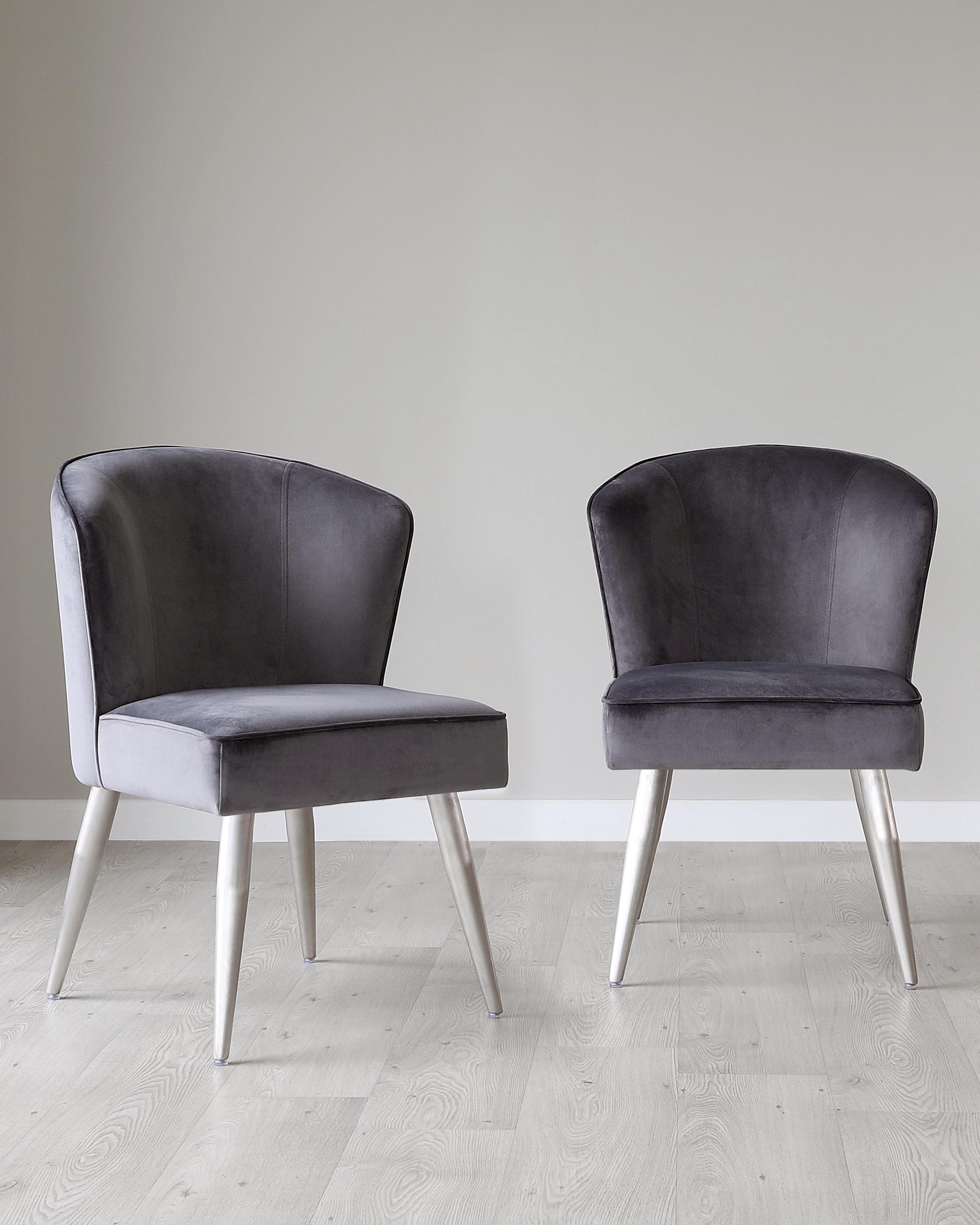 Mellow Dark Grey Velvet Dining Chair (Sold in pairs)