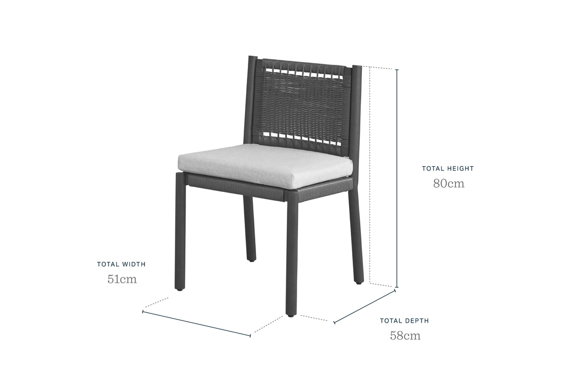 Miami Natural Garden Dining Chair - Set of 2