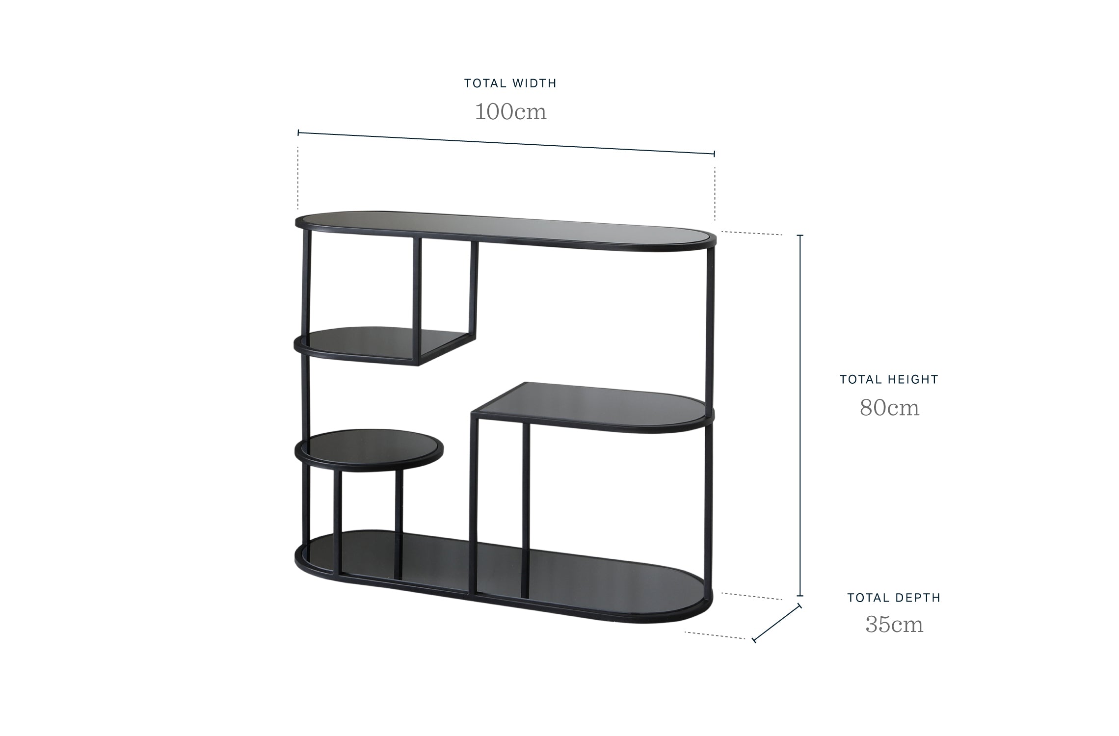 Monroe Smoked Mirror & Stainless Steel Console Table