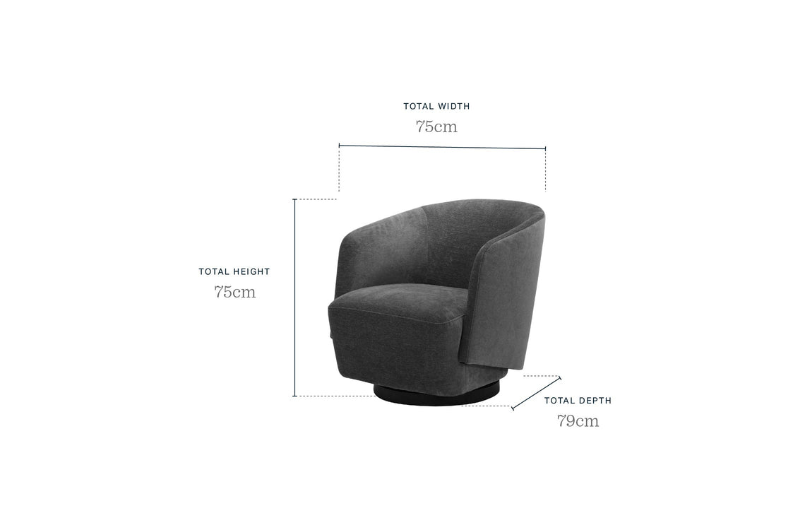 Natalia ochre chenille swivel accent chair