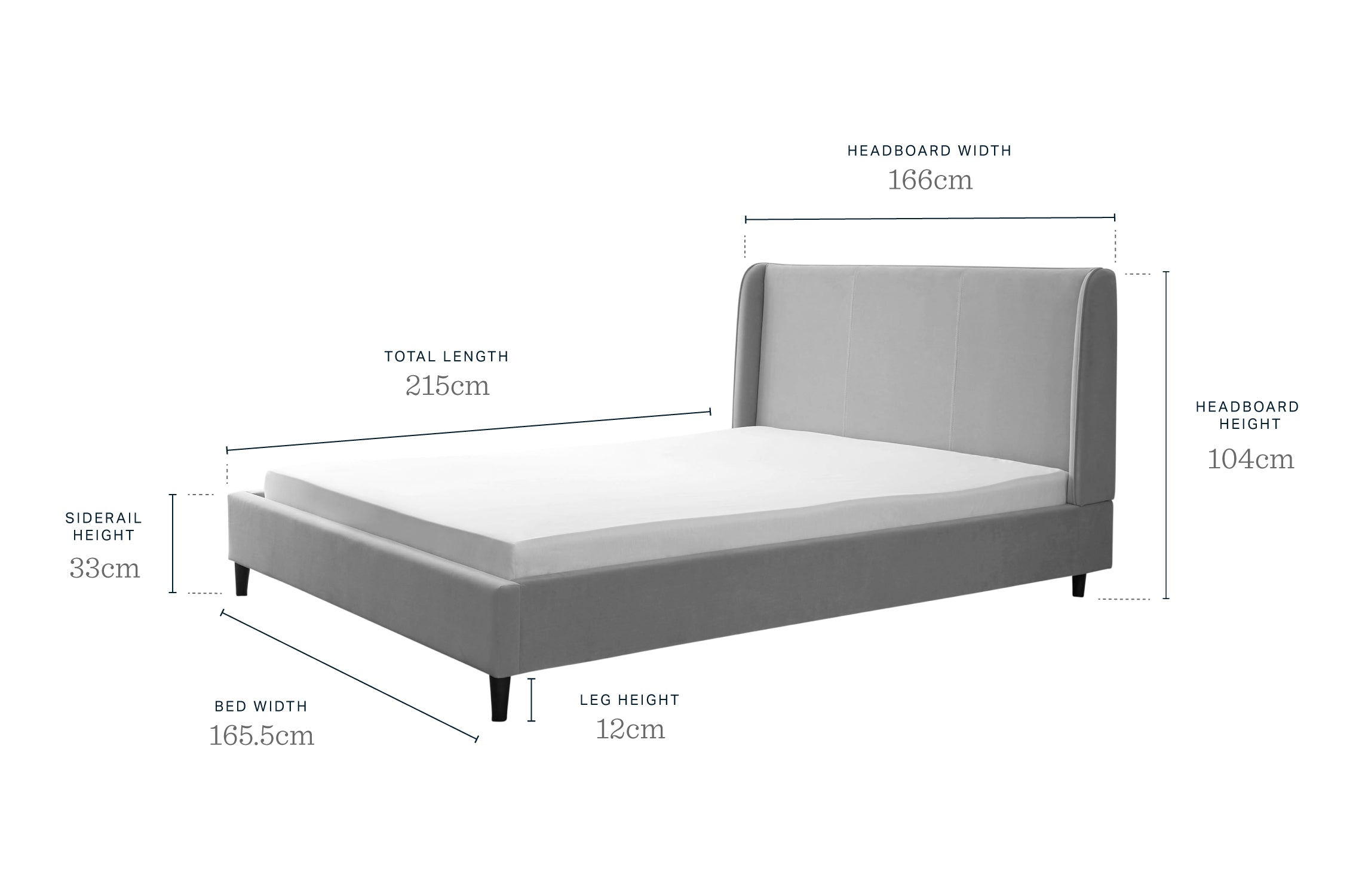 Paolo Ivory Boucle King Size Bed