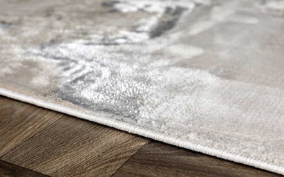 Perla Medium Easy Living Textured Rug Soft Silver Metallics