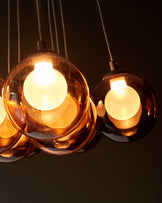 Riley mocha glass LED light cluster bubble  adjustable pendant