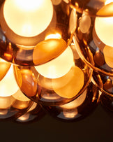 Riley mocha glass LED light cluster bubble  adjustable pendant