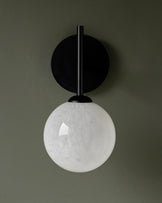 Riley marble look glass wall light