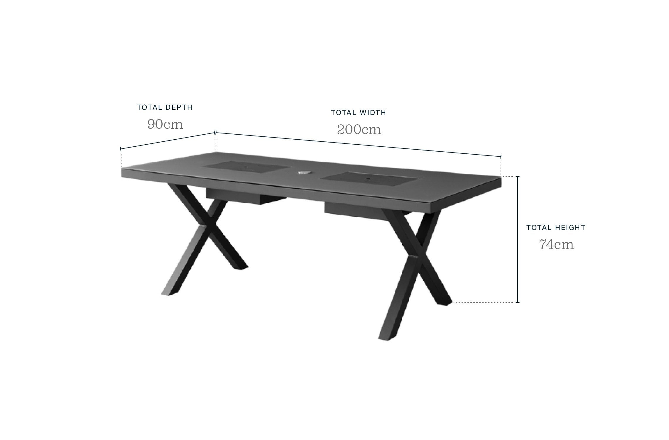 Rio Grey 8 to 10 Seater Garden Table With Double Ice Bucket